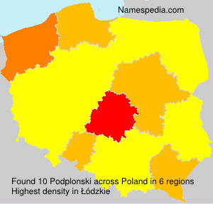 Surname Podplonski in Poland Surname Podplonski in Poland