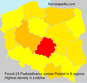 Surname Podsiadlowicz in Poland Surname Podsiadlowicz in Poland