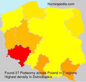 Surname Podworny in Poland Surname Podworny in Poland