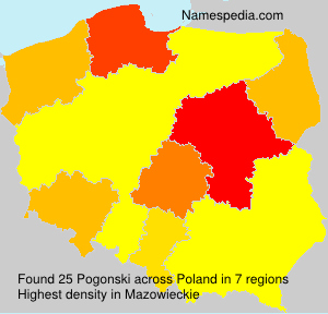 Surname Pogonski in Poland Surname Pogonski in Poland