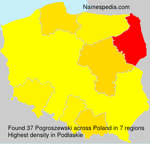 Surname Pogroszewski in Poland Surname Pogroszewski in Poland