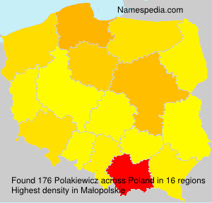Surname Polakiewicz in Poland Surname Polakiewicz in Poland