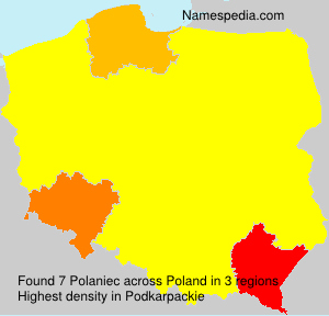 Surname Polaniec in Poland Surname Polaniec in Poland