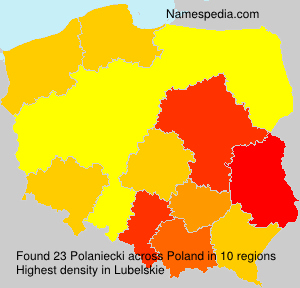 Surname Polaniecki in Poland Surname Polaniecki in Poland