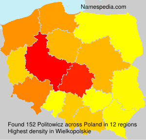 Surname Politowicz in Poland Surname Politowicz in Poland