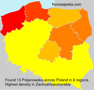 Surname Poljanowska in Poland Surname Poljanowska in Poland