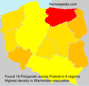 Surname Polujanski in Poland