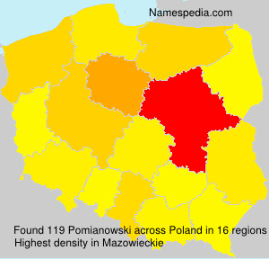 Surname Pomianowski in Poland Surname Pomianowski in Poland