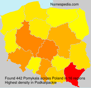 Surname Pomykala in Poland