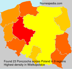 Surname Ponczocha in Poland Surname Ponczocha in Poland