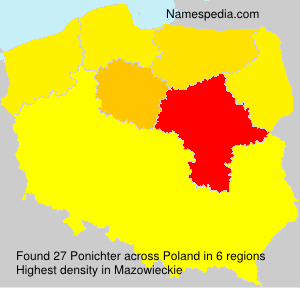 Surname Ponichter in Poland Surname Ponichter in Poland