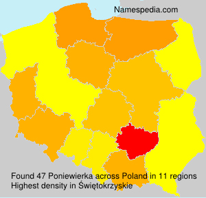 Surname Poniewierka in Poland Surname Poniewierka in Poland