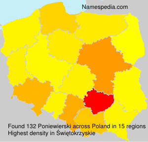 Surname Poniewierski in Poland Surname Poniewierski in Poland