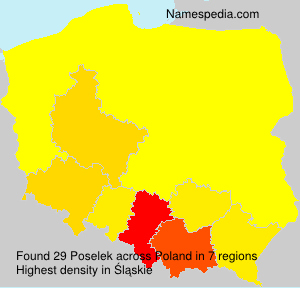 Surname Poselek in Poland Surname Poselek in Poland