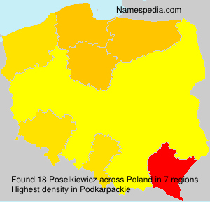Surname Poselkiewicz in Poland Surname Poselkiewicz in Poland