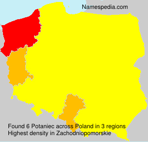 Surname Potaniec in Poland Surname Potaniec in Poland