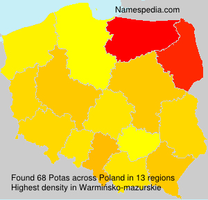 Surname Potas in Poland Surname Potas in Poland