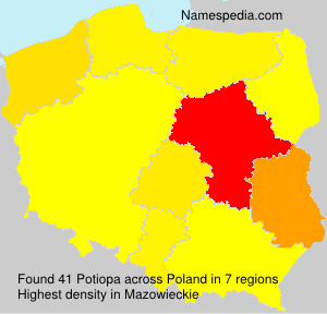 Surname Potiopa in Poland Surname Potiopa in Poland