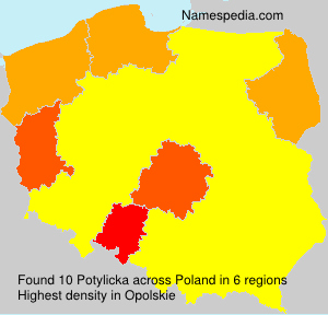 Surname Potylicka in Poland Surname Potylicka in Poland