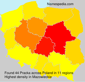 Surname Pracka in Poland Surname Pracka in Poland