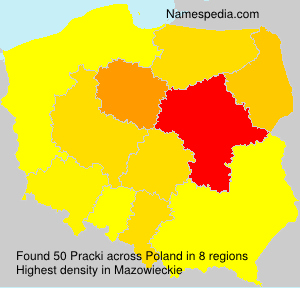 Surname Pracki in Poland Surname Pracki in Poland