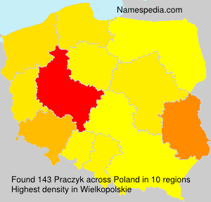 Surname Praczyk in Poland Surname Praczyk in Poland