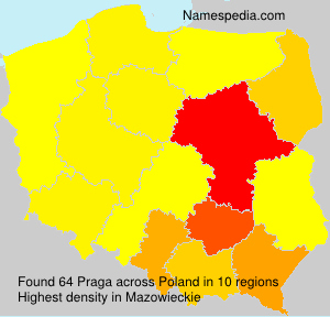 Surname Praga in Poland