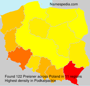 Surname Preisner in Poland Surname Preisner in Poland