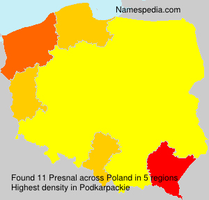 Surname Presnal in Poland Surname Presnal in Poland