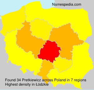 Surname Pretkiewicz in Poland Surname Pretkiewicz in Poland
