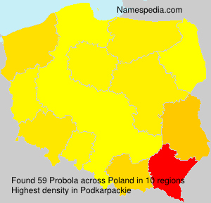 Surname Probola in Poland Surname Probola in Poland
