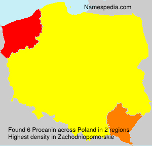 Surname Procanin in Poland Surname Procanin in Poland