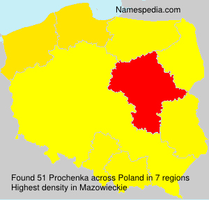 Surname Prochenka in Poland Surname Prochenka in Poland