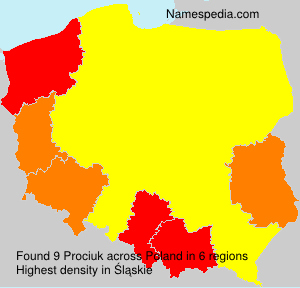 Surname Prociuk in Poland Surname Prociuk in Poland