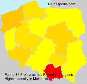 Surname Proficz in Poland Surname Proficz in Poland