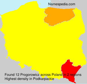 Surname Progorowicz in Poland Surname Progorowicz in Poland