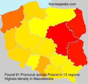 Surname Pronczuk in Poland Surname Pronczuk in Poland