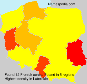 Surname Proniuk in Poland Surname Proniuk in Poland