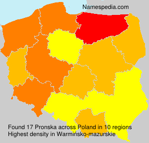 Surname Pronska in Poland Surname Pronska in Poland