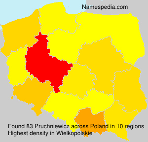 Surname Pruchniewicz in Poland Surname Pruchniewicz in Poland