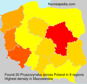 Surname Pruszczynska in Poland Surname Pruszczynska in Poland