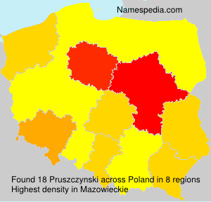 Surname Pruszczynski in Poland Surname Pruszczynski in Poland