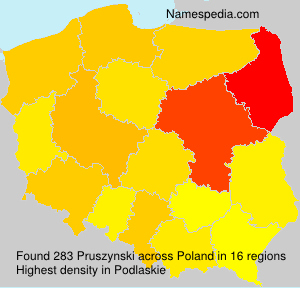 Surname Pruszynski in Poland Surname Pruszynski in Poland