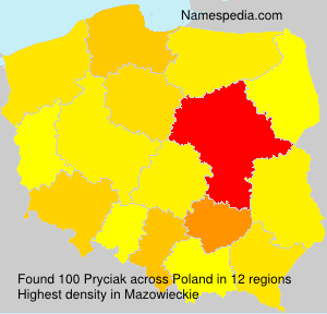 Surname Pryciak in Poland Surname Pryciak in Poland