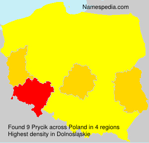 Surname Prycik in Poland Surname Prycik in Poland