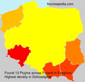 Surname Pryjma in Poland Surname Pryjma in Poland