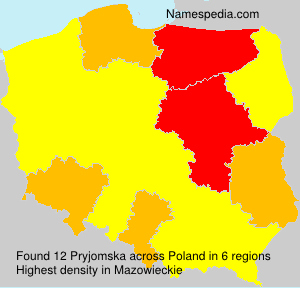 Surname Pryjomska in Poland Surname Pryjomska in Poland