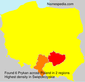 Surname Prykan in Poland Surname Prykan in Poland