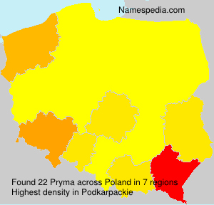 Surname Pryma in Poland Surname Pryma in Poland