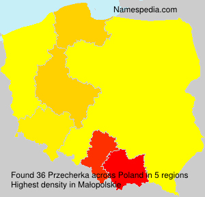 Surname Przecherka in Poland Surname Przecherka in Poland